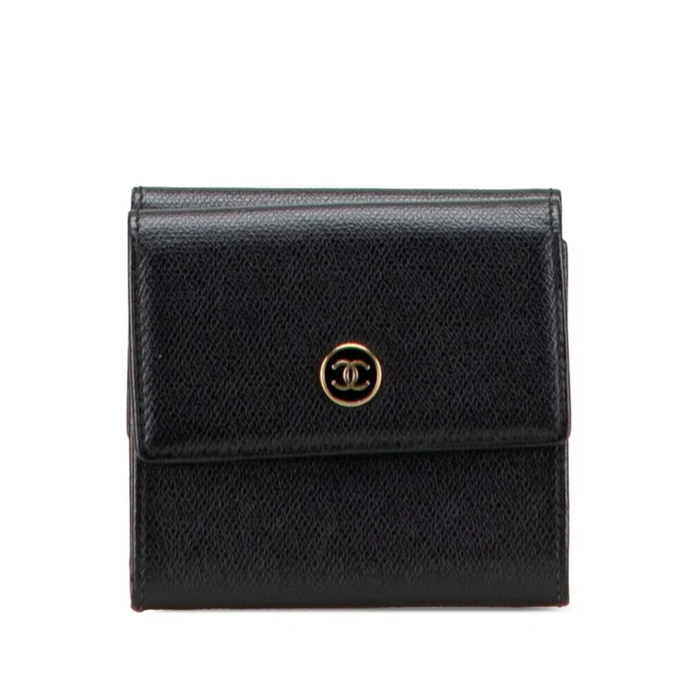 CHANEL Black Leather Wallet
